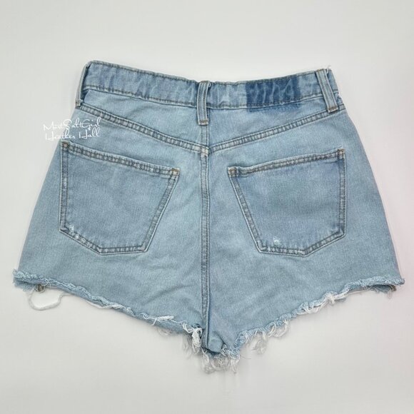 Wild Fable Light Wash Highest Rise Cutoff Denim Shorts Size 6 - Picture 2 of 4